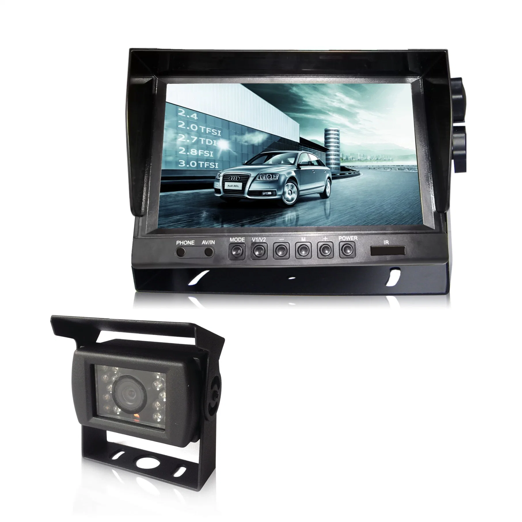 9-Inch Digital LCD Monitor and Rear View Camera for School Bus Freight Hgvs Truck Safety Vision