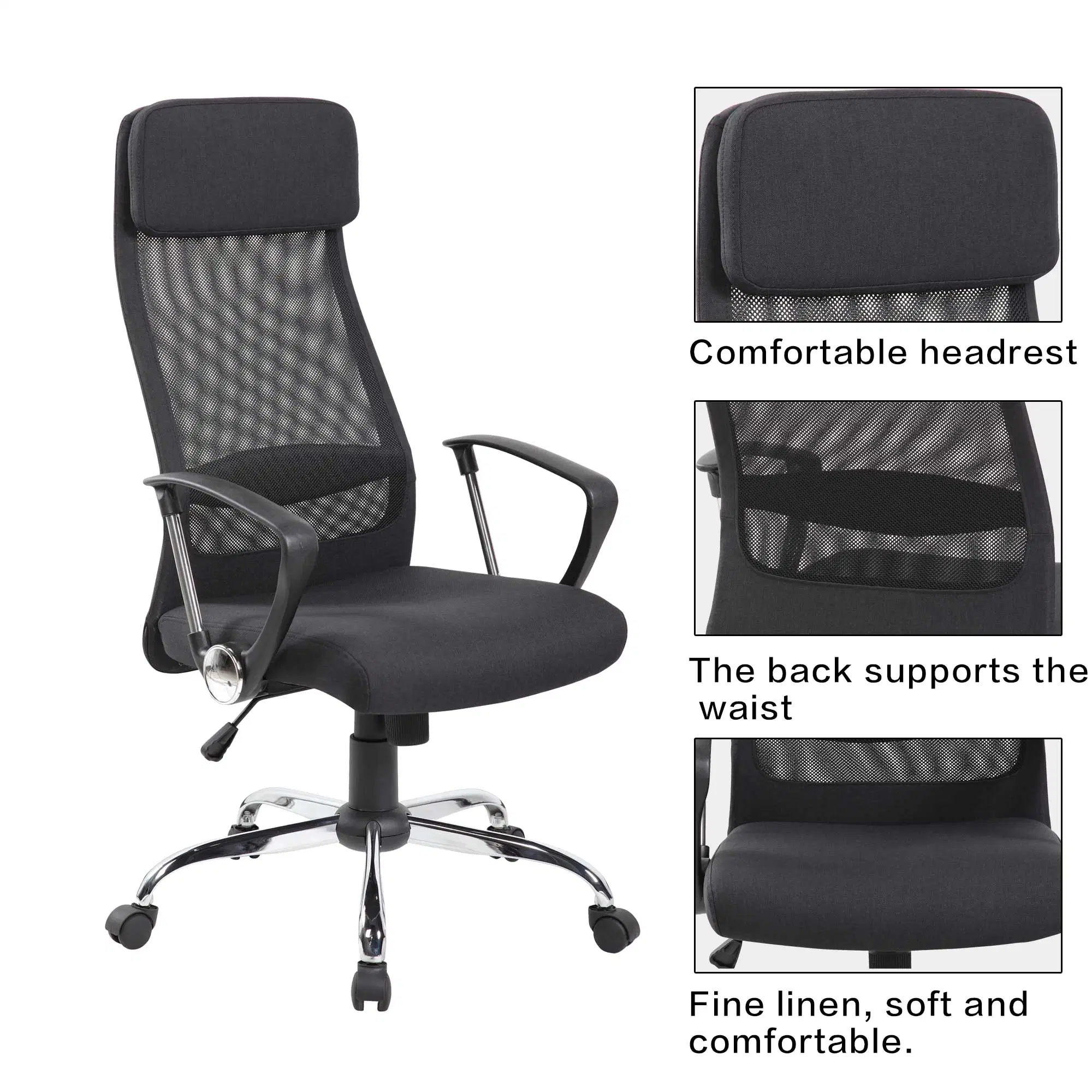 Partner New Model Mesh Office Chair with PP and Chrome Armrest Yoxall