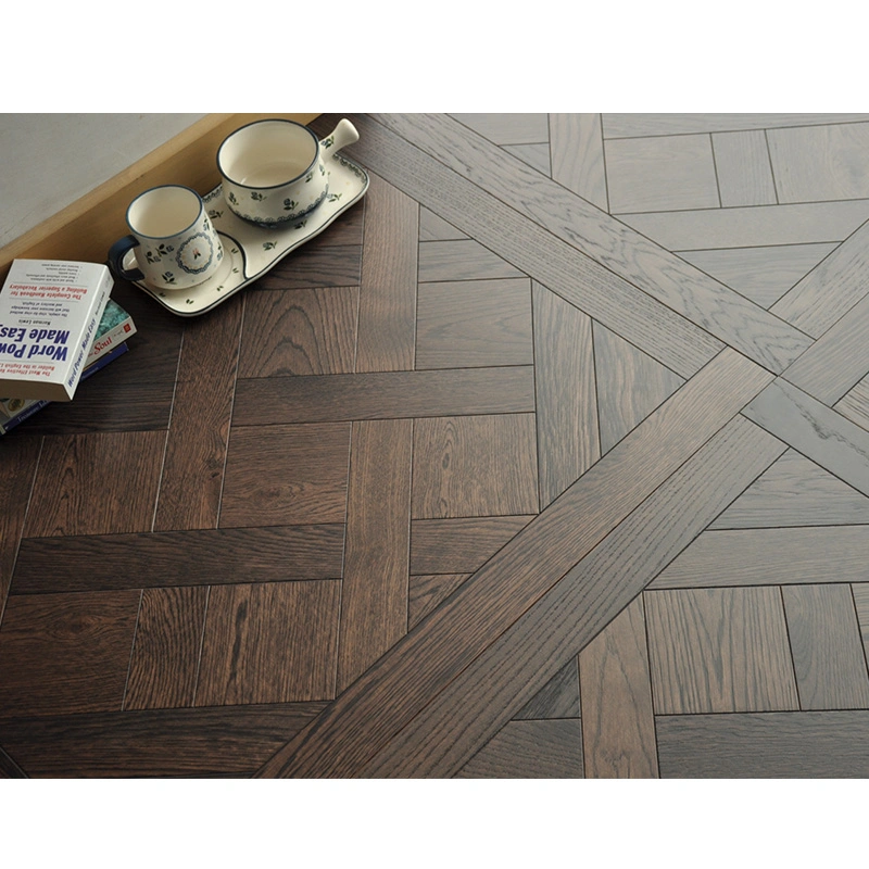 Guangzhou de madera de nogal americano de Parquet de espiga de madera de roble de Chevron Pisos de Madera Parquet de arte