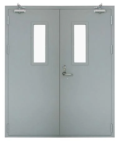 Customized 90 Minutes Fire Rated Metal Door Office Room Fireproof Steel Door with Ral Color