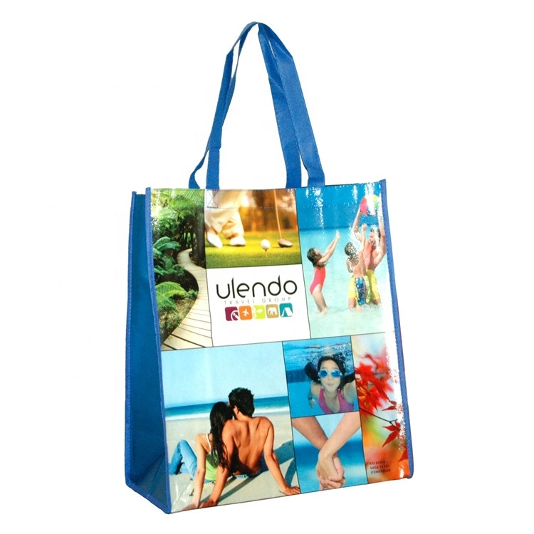 Impresos personalizados reciclar PE laminado de tejido plegable PP BOPP bolsas tejidas