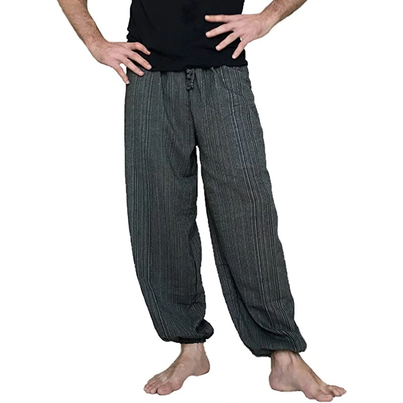 Grossista promocionais personalizadas solta de novo estilo de alta qualidade 100% algodão Harém Pants para homens no cotidiano