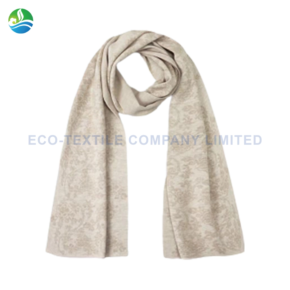 Custom Printed 23% Merino Wool 30% Camel Hair Winter Warm Scarf for Women