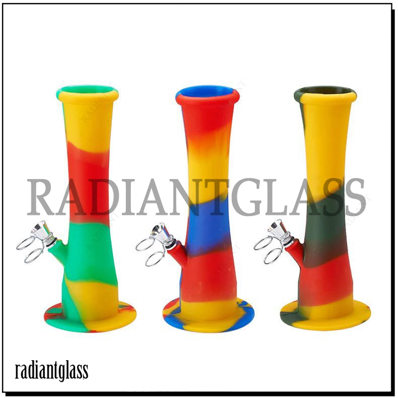 Silicone Water Smoking Flat Base Single Colorlful