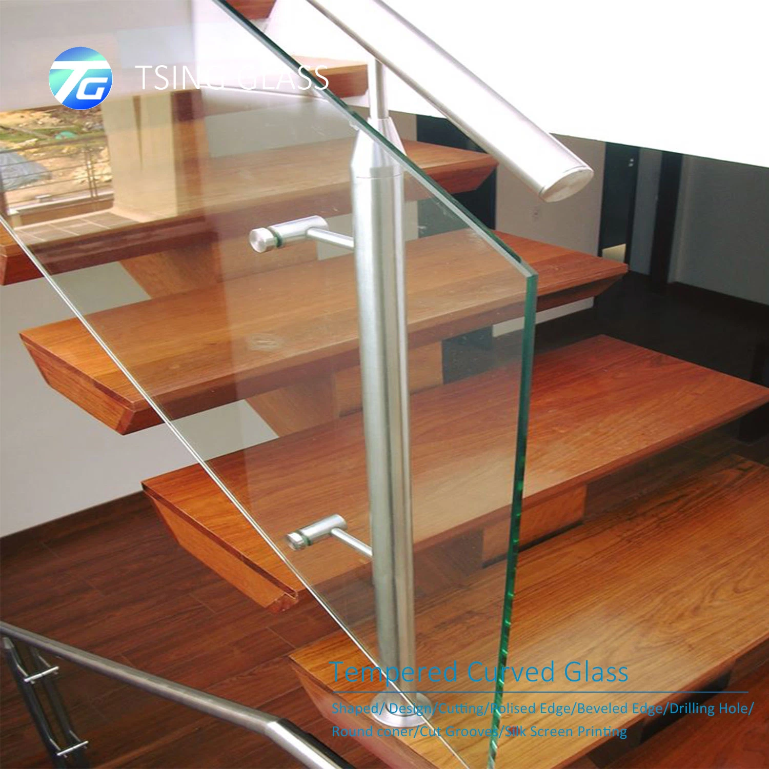 Building Glass Factory 15mm Bent/Curved Tempered Glass for Windows Shower Room Shelf