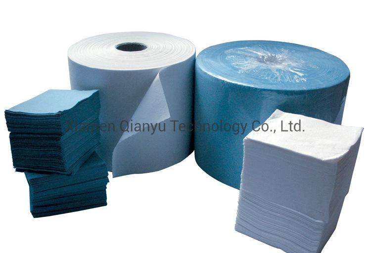 Blue Paper Industrial Wiper Rolls 1ply 500 Sheet 380m X 250mm