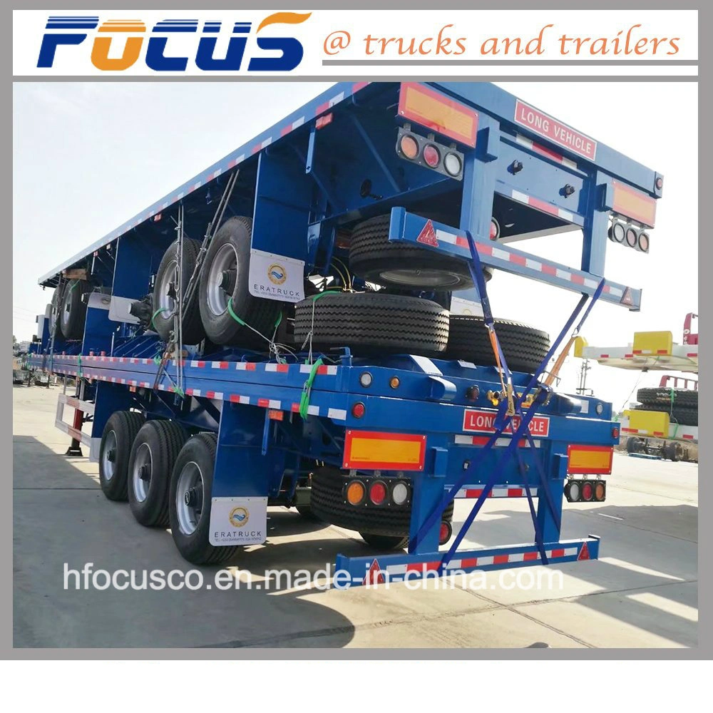 1/2/3/4 Fuwa Axles 20FT 40FT Container/Utility/Cargo Flatbed/Platform Truck Semi Trailer