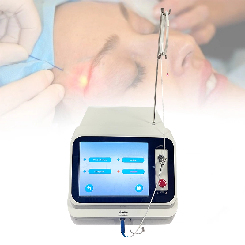 Skin Tightening Newest Professional Optical Fiber Face Lifting Facial Lipolysis 980+1470nm Diode Laser Machine