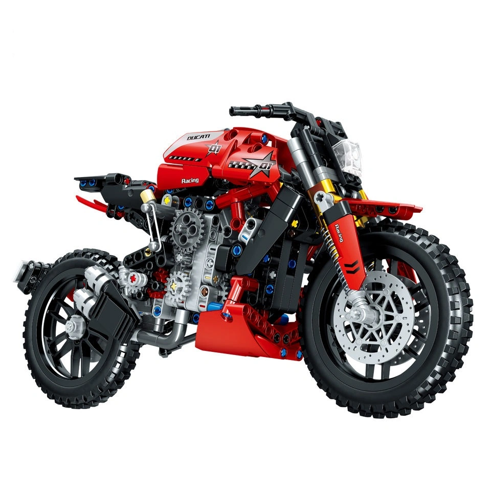 Technic Moc motocicleta Bloques de construcción DIY para la Educación General modelo de moto de ladrillos de construcción de juguetes para niños regalo