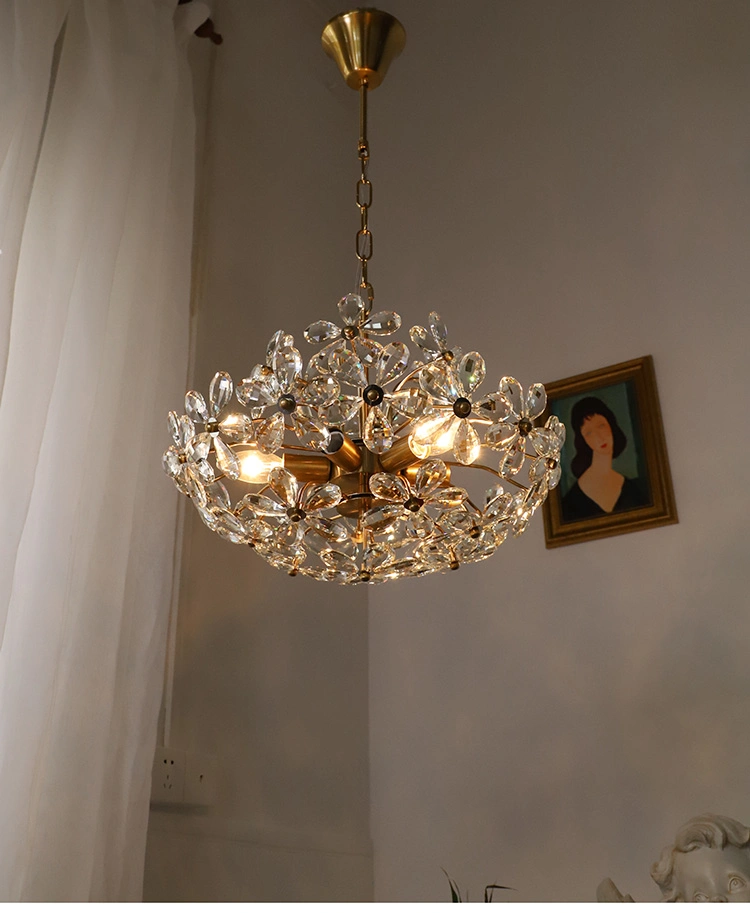 K9 Crystal Living Room Bedroom Chandelier Pendant Lamp Kit