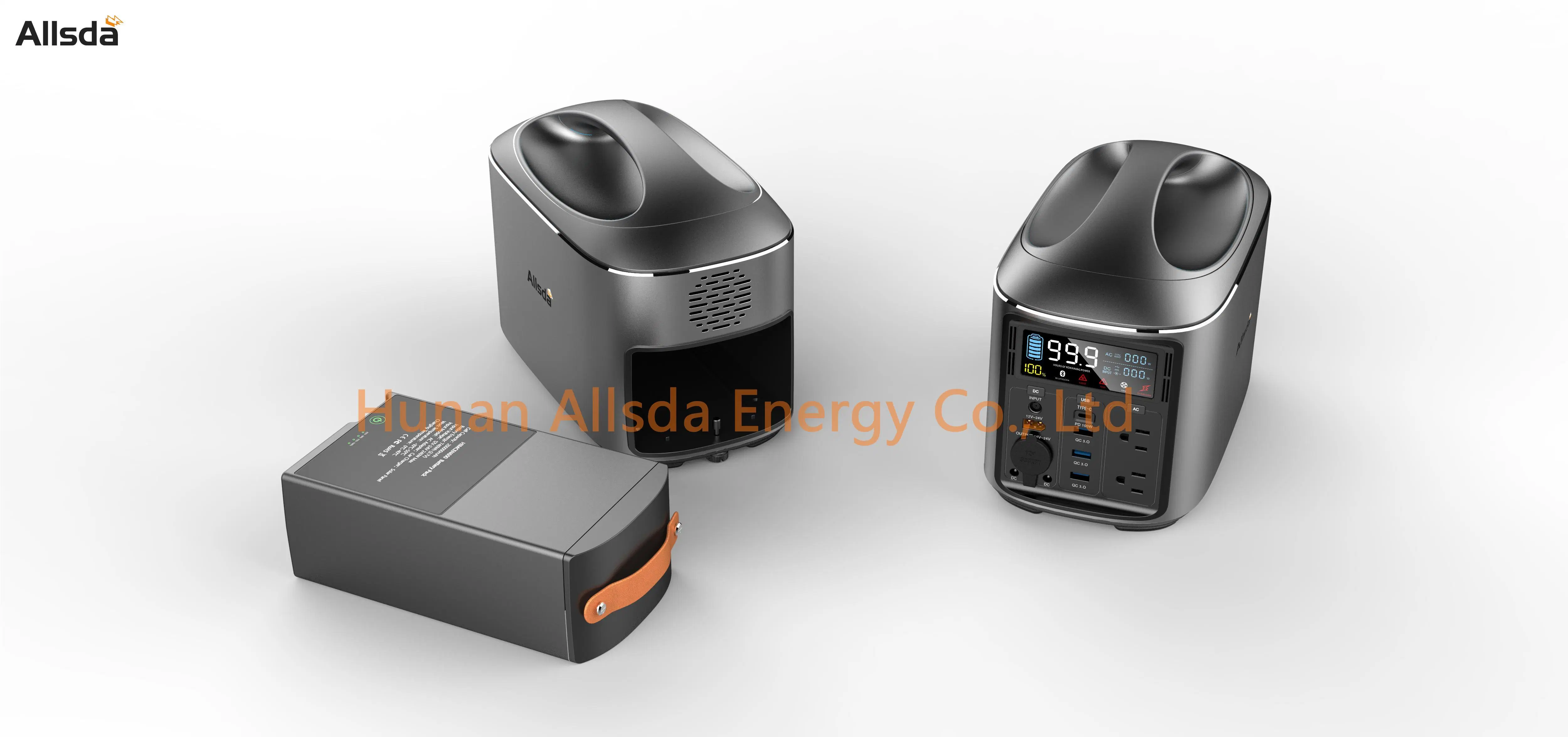 Gerador de energia portátil de 1000 W gerador de energia solar de emergência Estação portátil Potência portátil de onda sinusoidal pura de saída de 110 V para a América do Norte Camping (para os EUA)