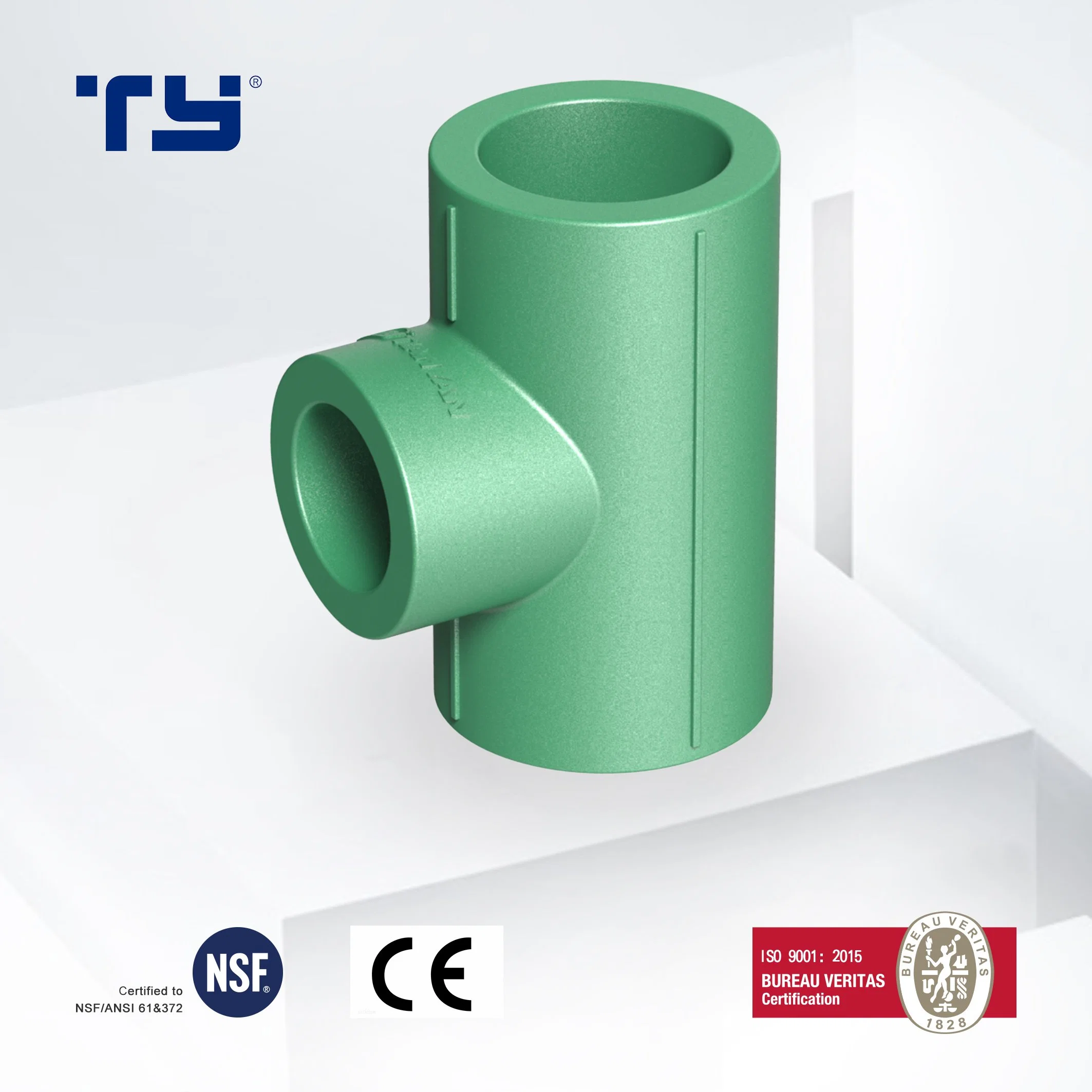 Reducing Tee PPR Plastic Pipe Fittings Standard for Supply Water Factory Price