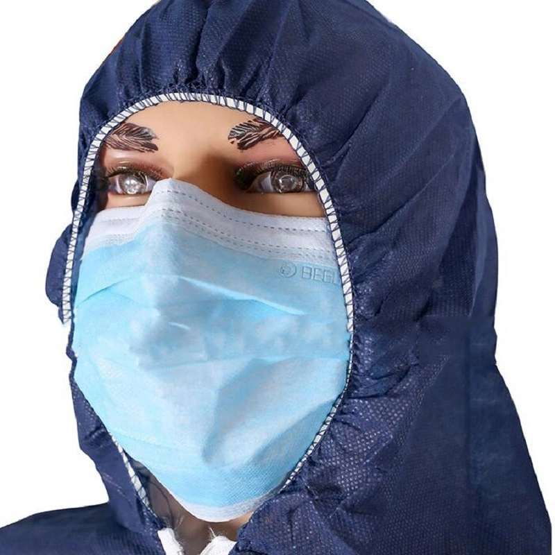 Mono de protección de ropa desechable no tejido PP Azul oscuro