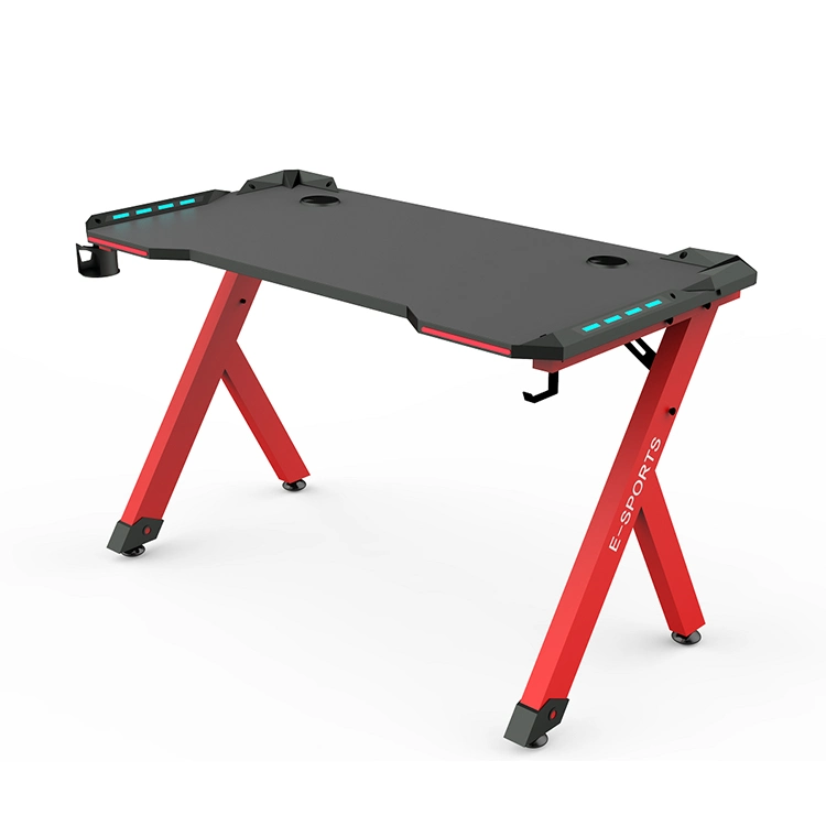 Juegos de Mesa Scratch-Resistant ergonómico tablero de fibra de bambú de las luces de LED RGB gran estación de trabajo de los juegos