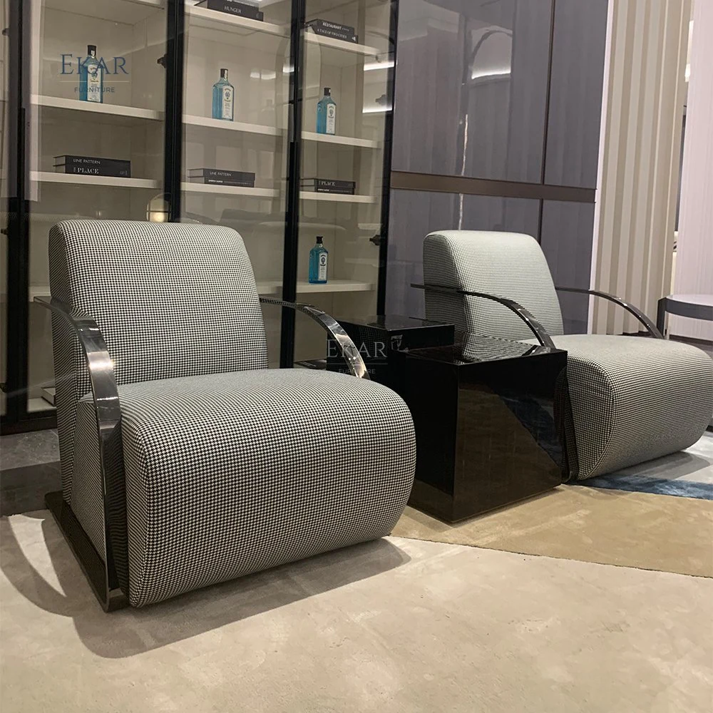 Ekar Furniture Nordic Light Luxury Sofa Chair Modern Design Soft Comfortable Leisure Chair Salon Furniture