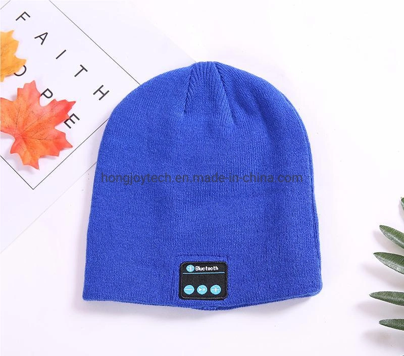 Beanie Bluetooth, Bluetooth 5.0 Wireless invierno cálido tejer sombreros gorro con el micrófono y altavoces de alta definición, regalos para familia de la acción de gracias Christmas-Unisex al aire libre