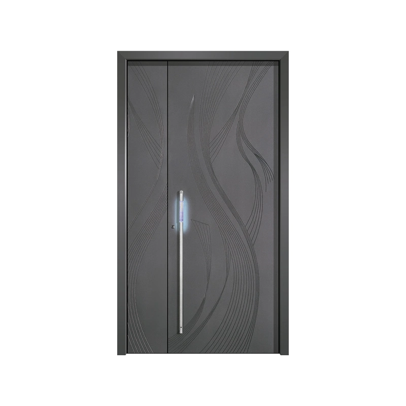 Jhr Stone Pillar Entrance Doors Glass Door