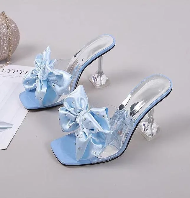 Bowknot Ladies Fancy Hills Shoes Women High Heels for Ladies Wedding Party