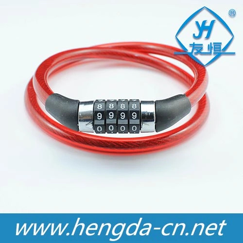 4 Code Combination Steel Cable Bicycle Lock (YH1220)