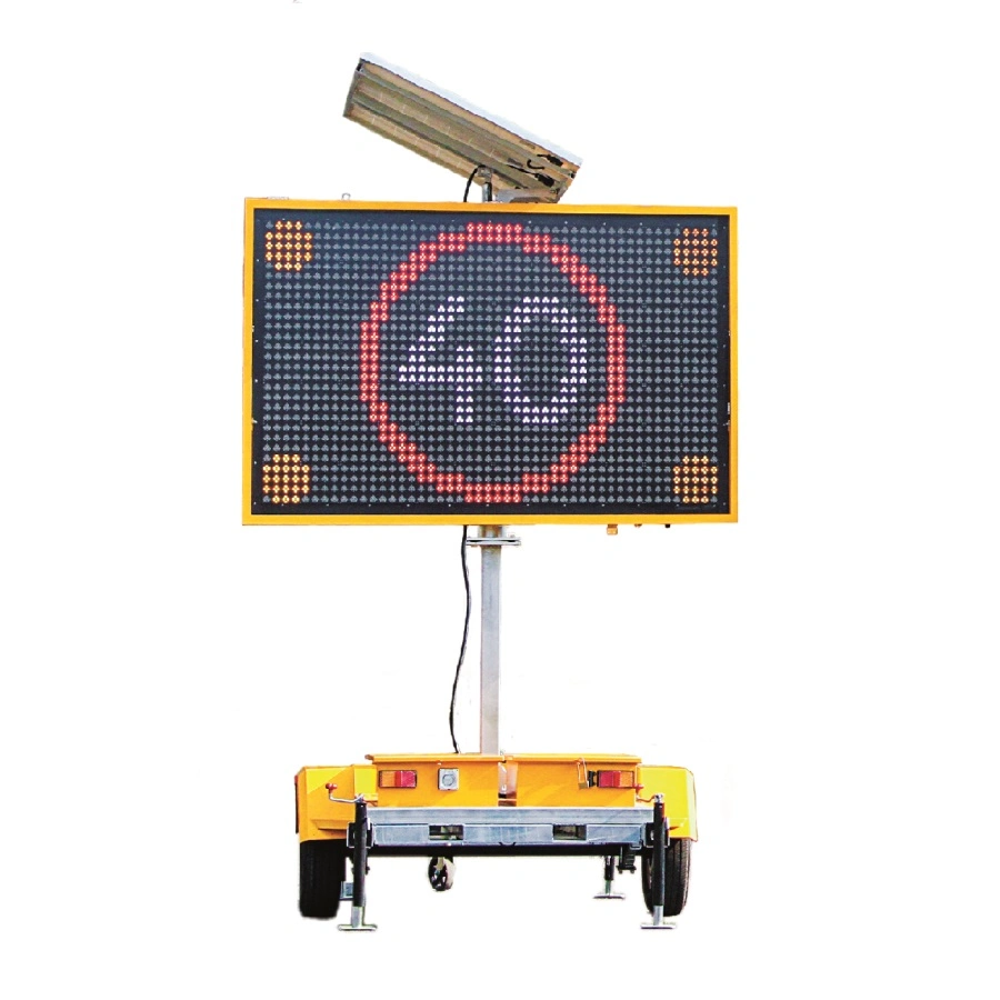 Optraffic Motorway Mobile Solar Power Changeable Color Vms Road Sign Trailer Board Sizes