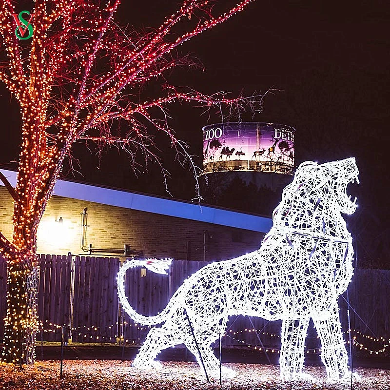 Outdoor Horse Animal Frame and Rope Motif Light for Holiday Light Show