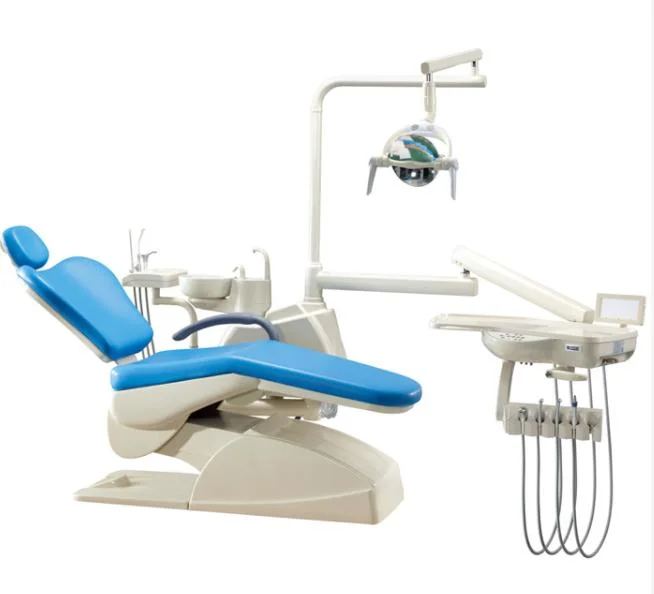 Silla de unidad dental promocionada fabricada en fábrica con luz LED.