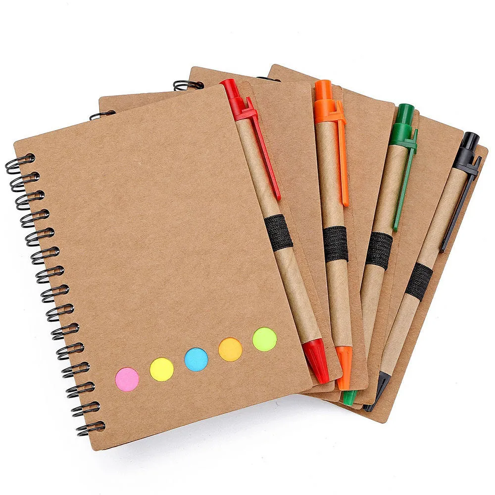 Self-Adhesive Pen to Do List Notepad Sticky Note Memo with Notebook A5
