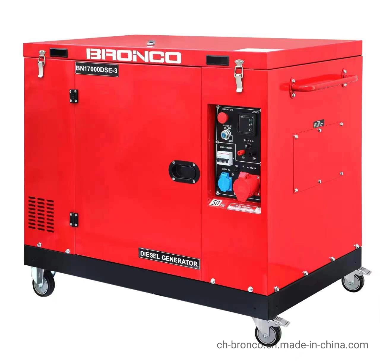 Bronco Diesel Generator 15kw/15kVA Two-Cylinder Air-Cooled Electric Starter Diesel Genset