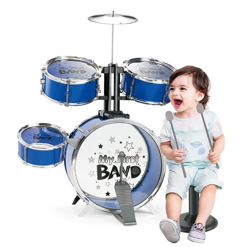 5PCS Kids Drum Set 35" Children Play Music Enlightenment Toy Musical Instrument Jazz Drum Kit for Toddlers Beginners