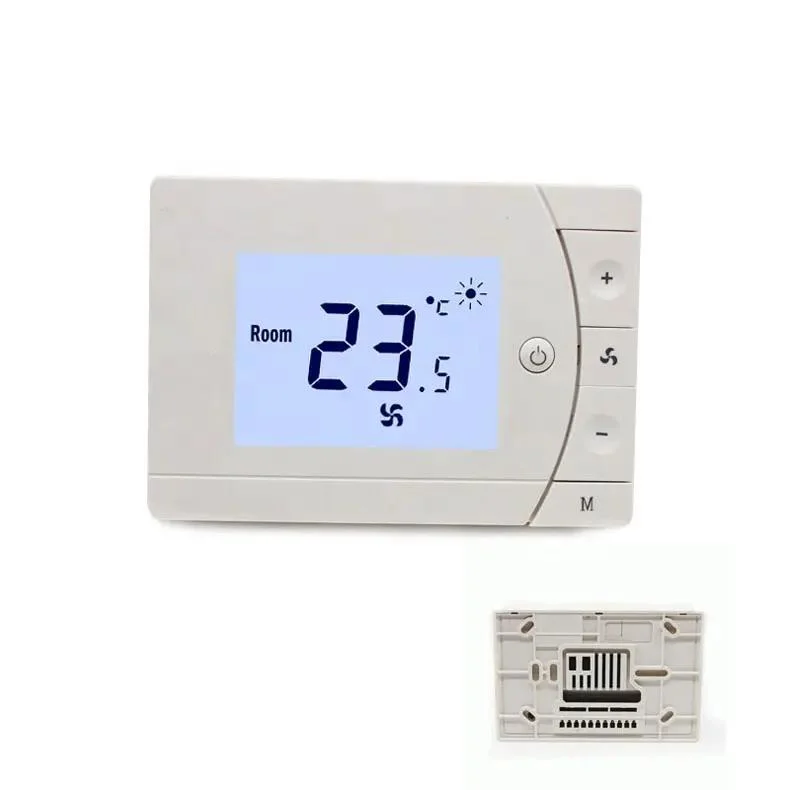 Sistema de 4 tubos termóstato Modbus Design clássico Design montado na parede Home Controlador de temperatura com Keycard