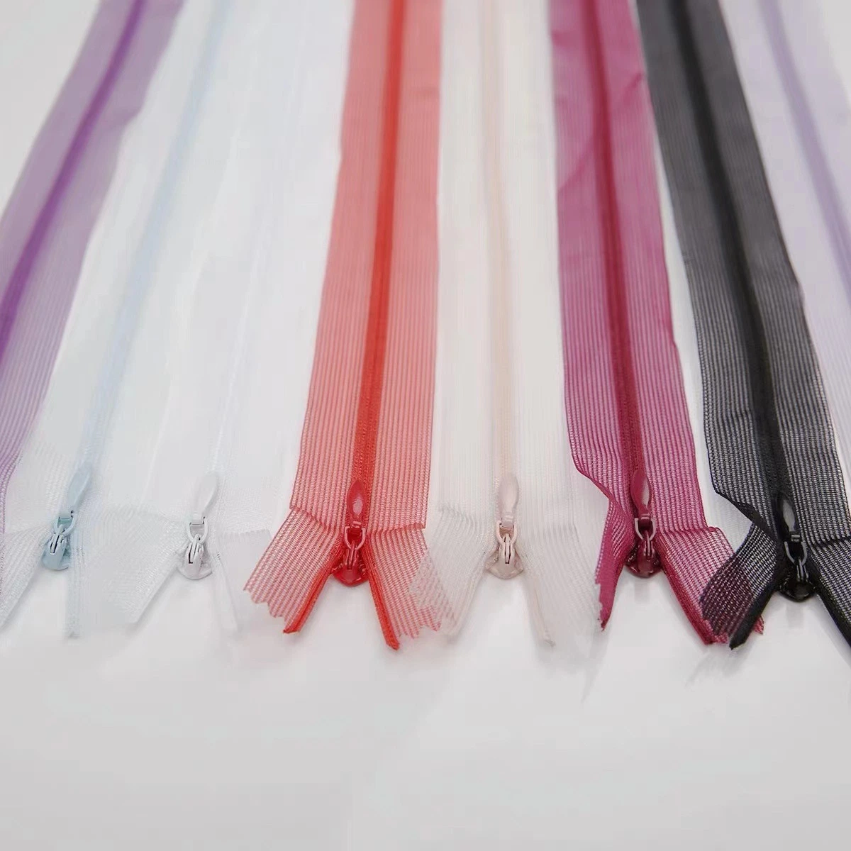 Candy Color Length 3# Invisible Transparent Close-End Zipper DIY Sewing Mesh Dress Skirt Quilt Accessories Zipper