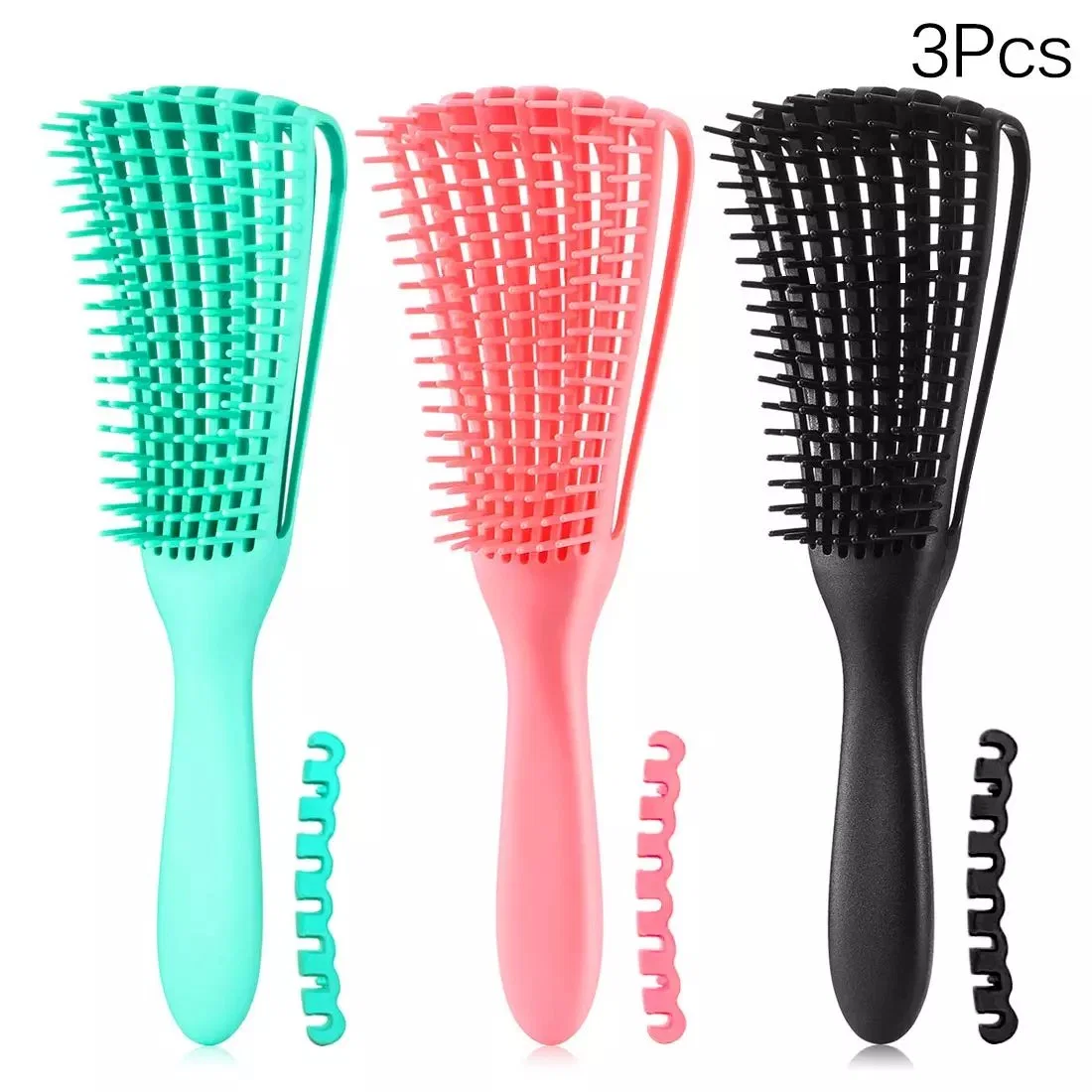 Detangling волос волосы щеткой для африканских текстурированные 3A, Detangling Hairbrush для вьющихся волос