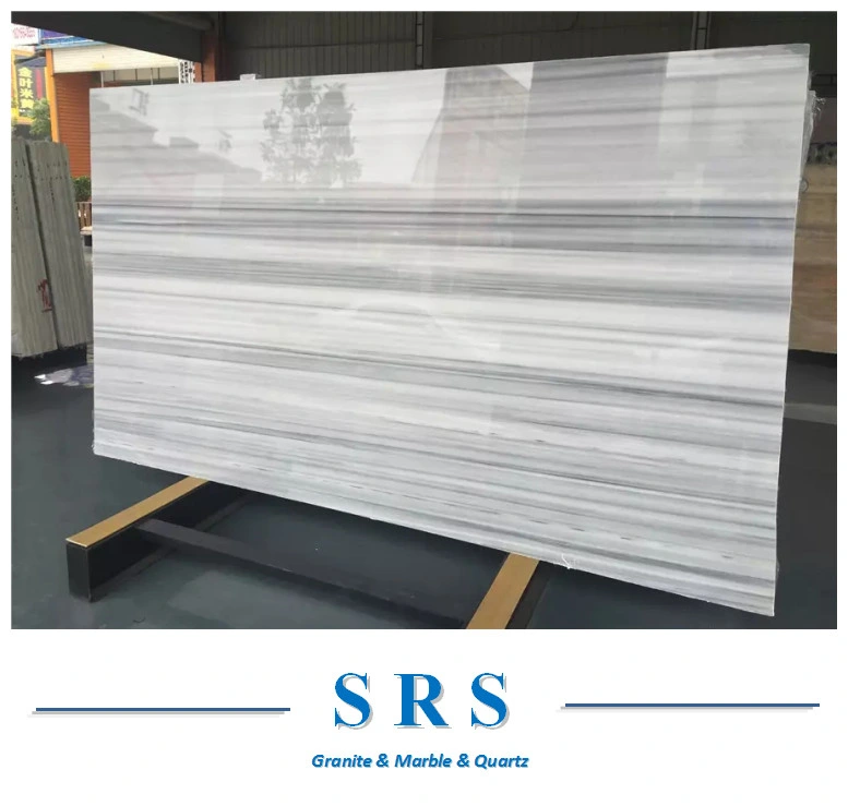 Popular Marmara White Marble Wooden Marble Slabs/Tile