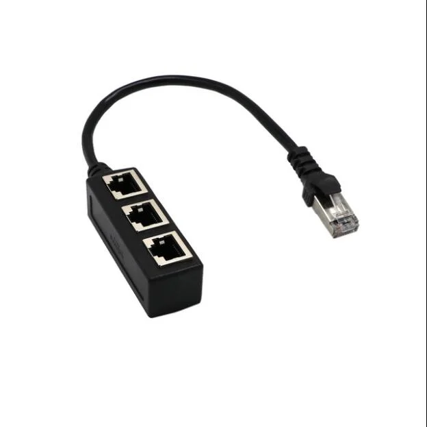 RJ45 Splitter LAN Ethernet Network RJ45 Connector Splitter Adapter Cable for PC Networking Extension 1 Male to 2/3 Female Cable