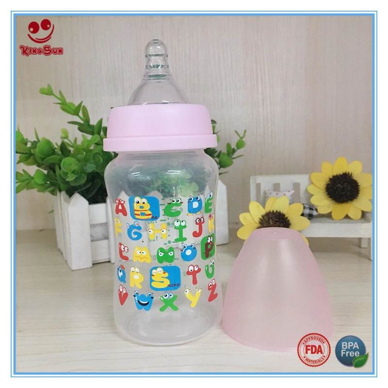 240ml PP Baby Feeding Bottle with Cute Printing