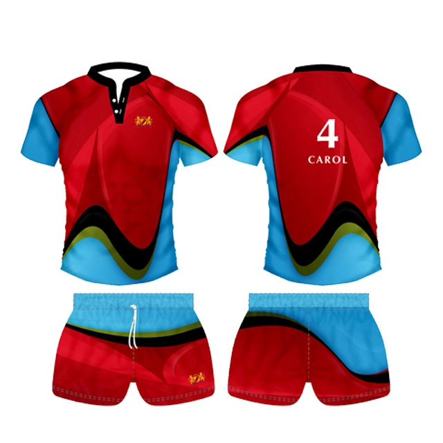 Cheap Sublimation Blank Sports Product Team Rugby Jersey Uniforms Set