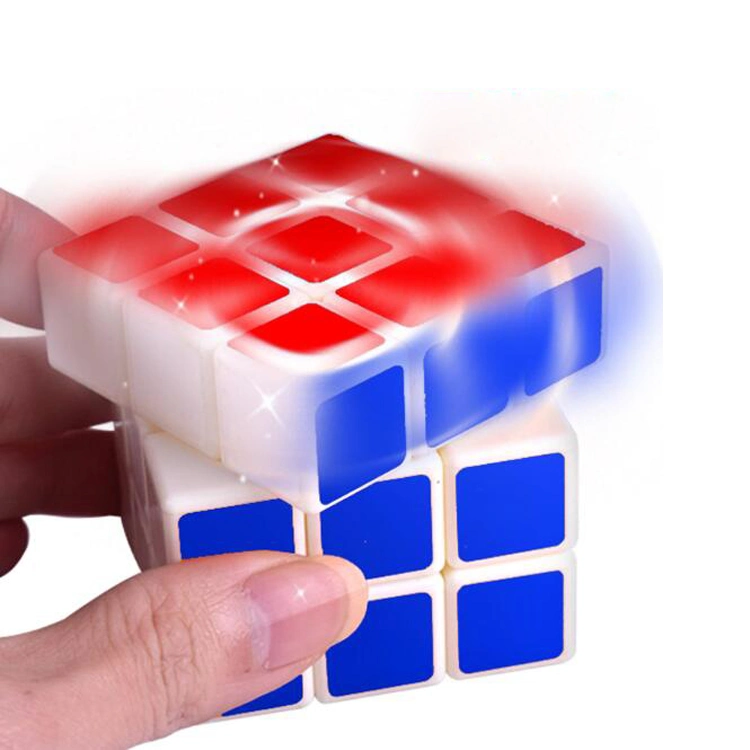 3X3X3 Simple Color 5.7X5.7X5.7cm 3 Layers Educational Plastic Folding Solid Magic Cube