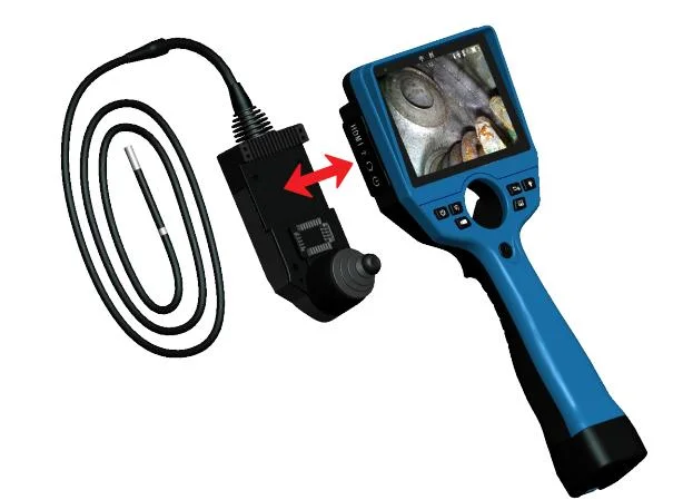 Flexible Industrial Videoscope with 5.2&prime; &prime; Touch Screen, Waterproof IP67, 3.9mm Probe Lens, All Way Articulation, 1.5mts Tube Length