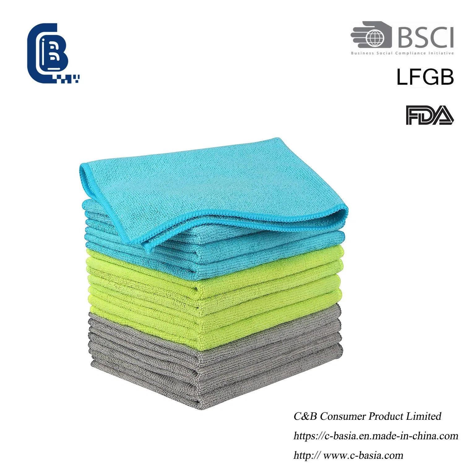 All-Purpose Highly Absorbent Kitchen Dish Cleaning Cloth, Microfiber Car Wipes Towel Cloth Lint Free Premium 6