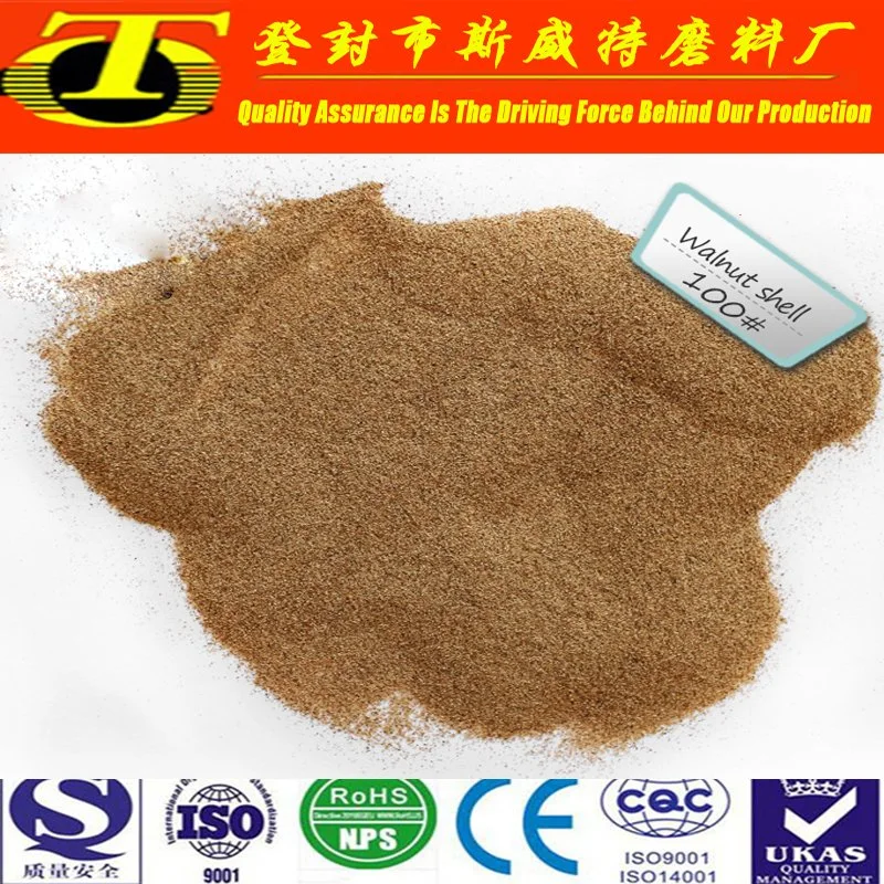 Noix sèches Shell Poudre Poudre marron de support de dynamitage granule