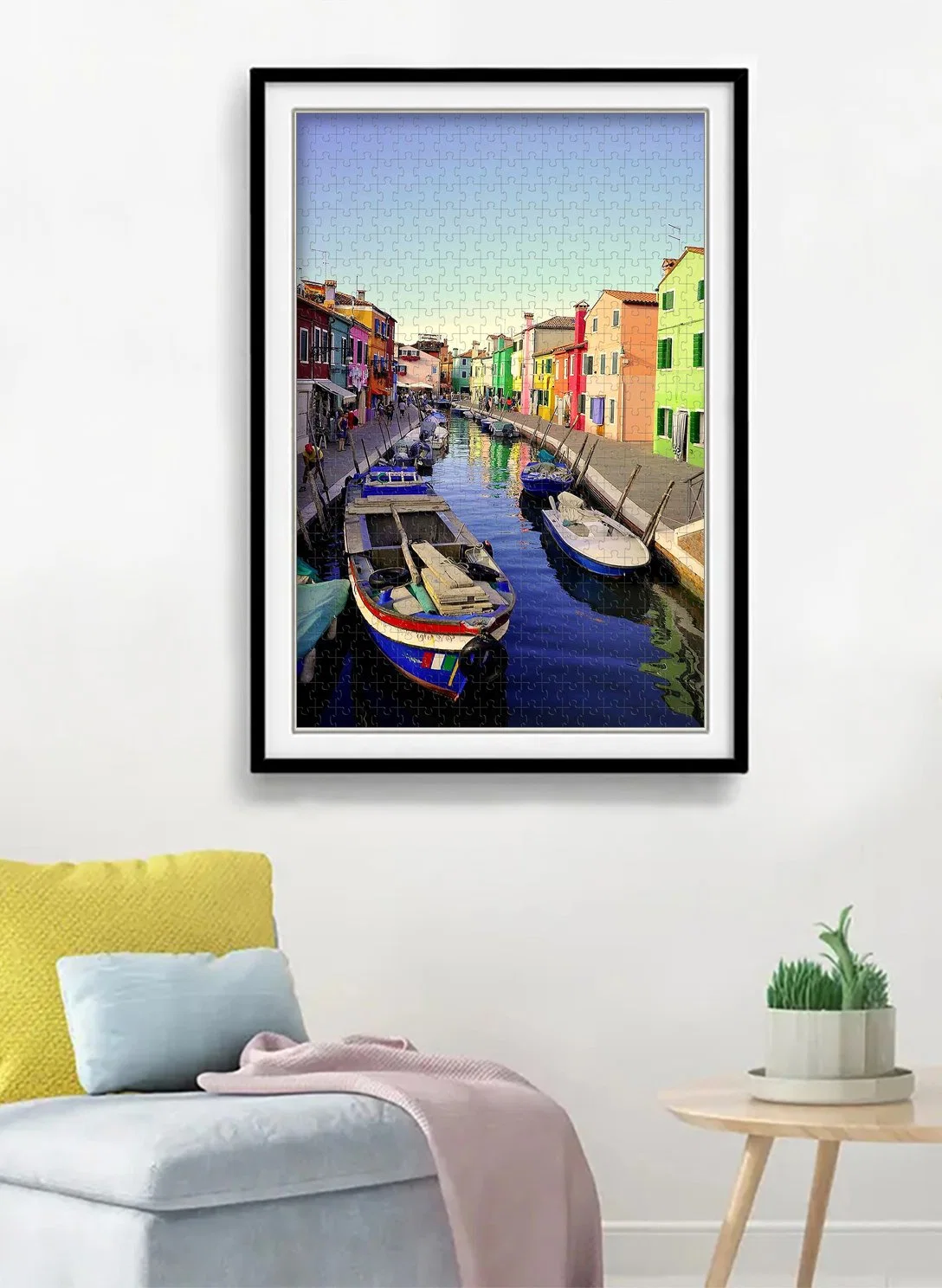 Wholesale Wooden 4000 Piece Jigsaw Puzzle of The Burano Canal, Size/Pattern/Number of Pieces Customisable, Adult Gift Children's Toy.