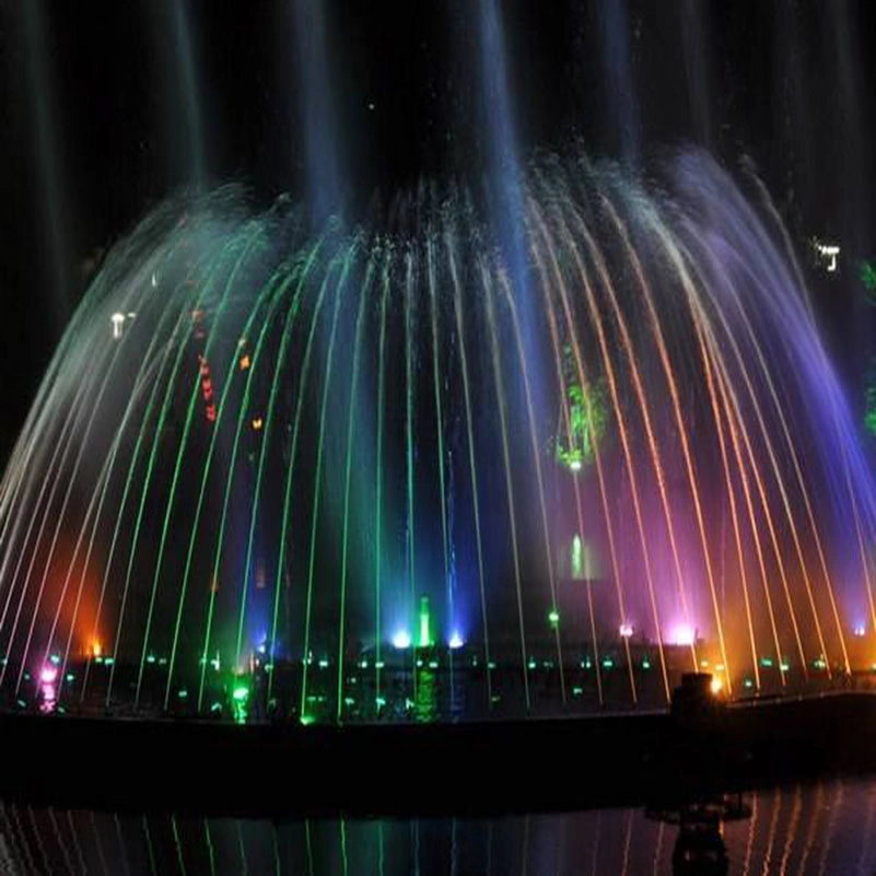 Garden Park Square Fountain Water Bubble LED Light Laser Show Fountain