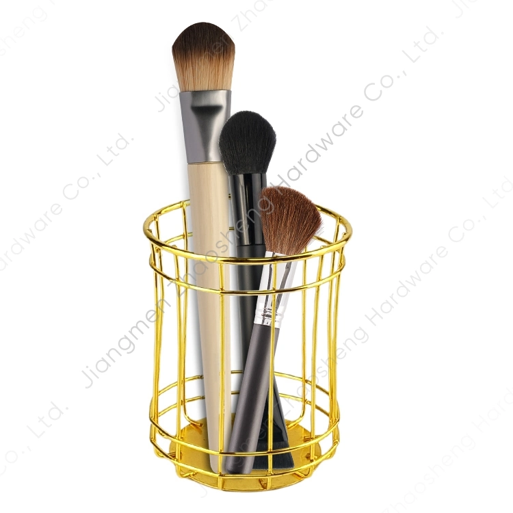 Brush Cup Pencil Holder Office Desktop Storage Caddy Round Desk Organizer Pen Holder