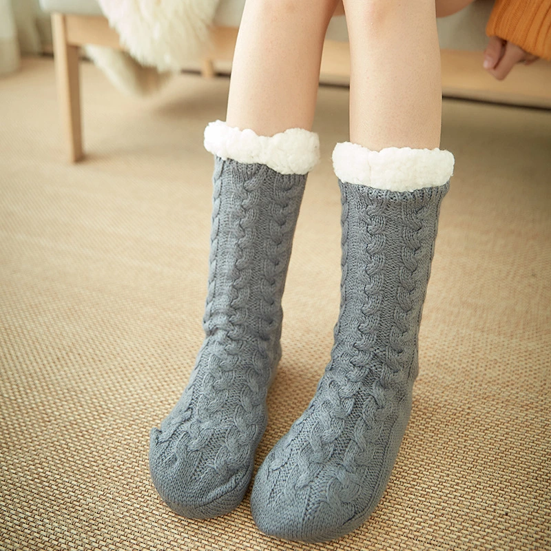 High quality/High cost performance Indoor Winter Warm Fleece Lined Sherpa Socks