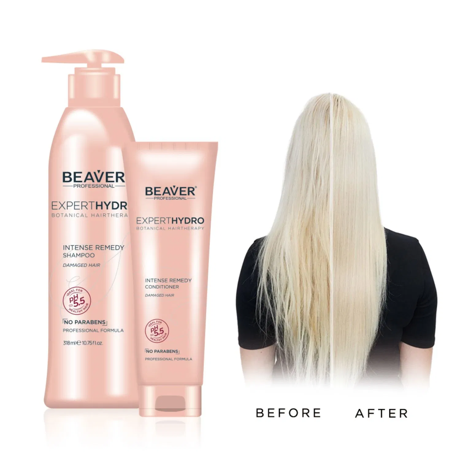 Beaver Cuidado del cabello personalizable Terapia orgánica natural remedio intenso mejor Champú y acondicionador de cabello