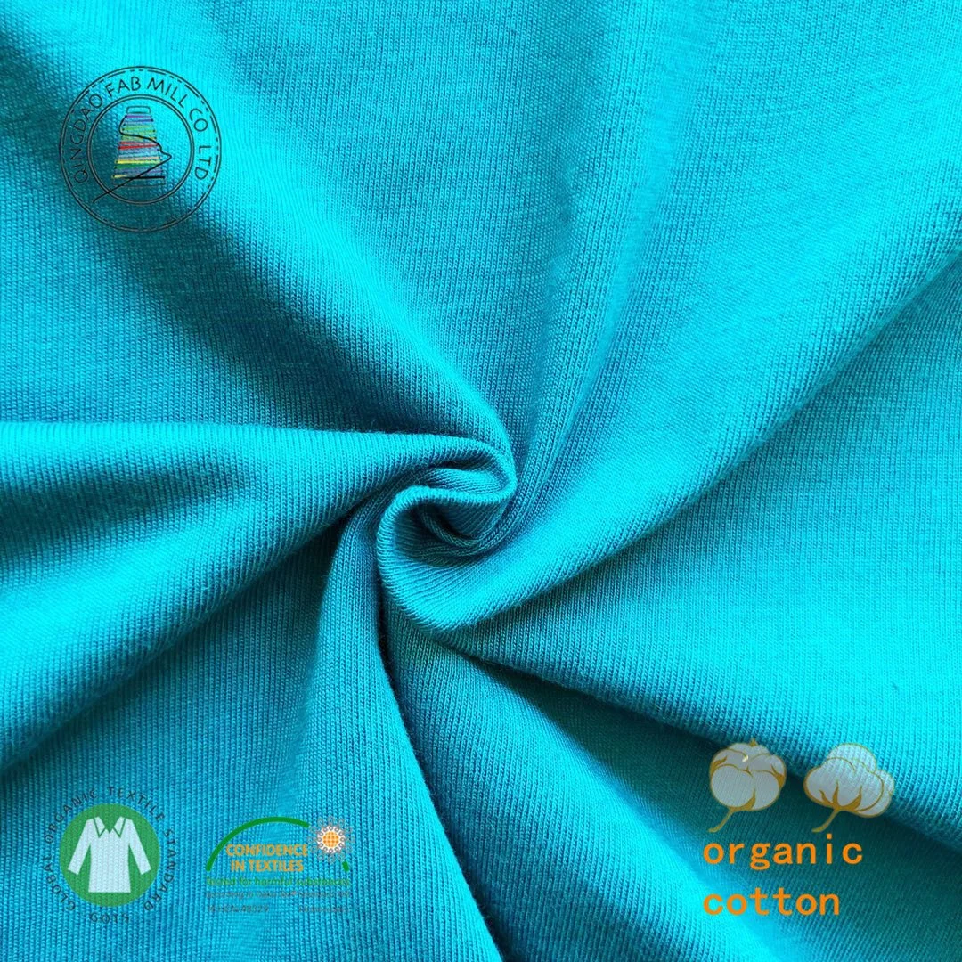 Le coton biologique/spandex Jersey de tricotage de tissu pour T Shirt (QF16-2605 150gsm)