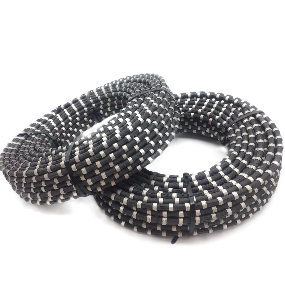 12.0mm Rubber with Spring Diamond Granite Wire Saw for Granite Quarry