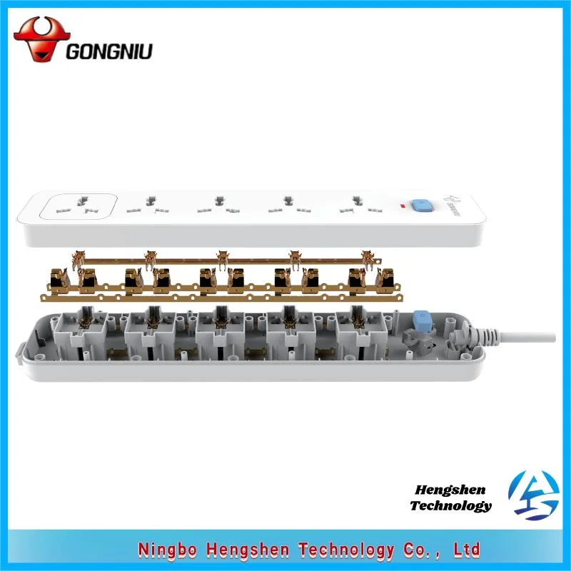Universal Socket 4 Way Power Switch Socket Electric Expansion Strip Board with Safety Shutter