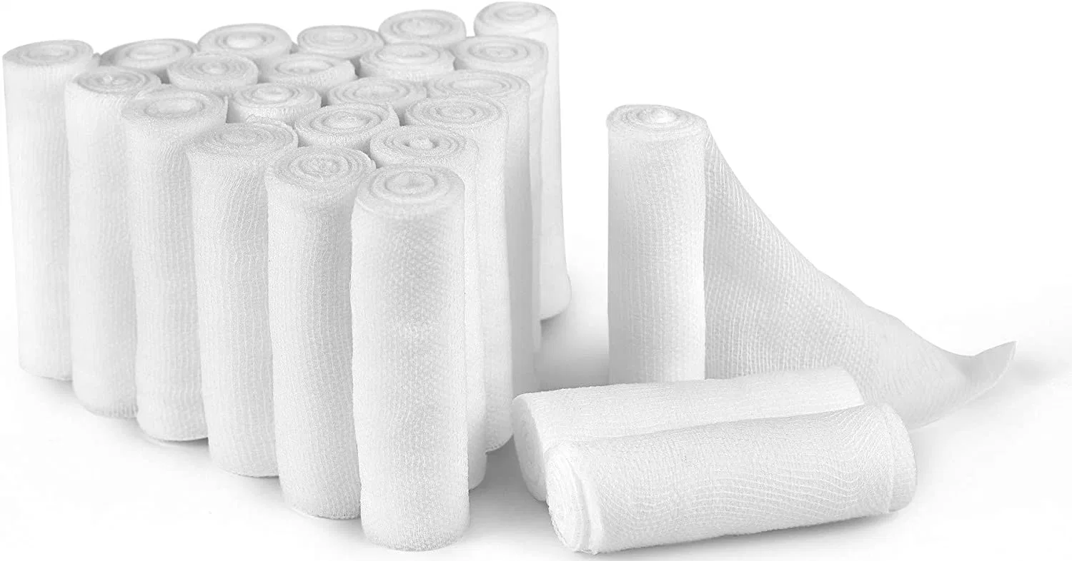 Bandage de gaze de coton stretch médicale pour les soins des plaies