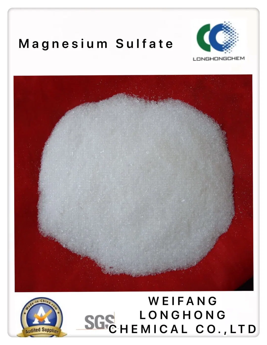 Industrial Grade 99% Magnesium Sulfate Heptahydrate Used as a Magnesium Fertilizer in Agriculture CAS 10034-99-8